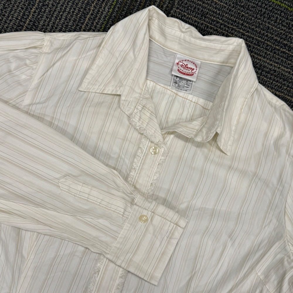 Disney Store Exclusive Tinkerbell Fabulously Feisty‎ Striped Button Down Shirt